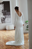 Melody Long Sleeve Wedding Dress - Velo Bianco