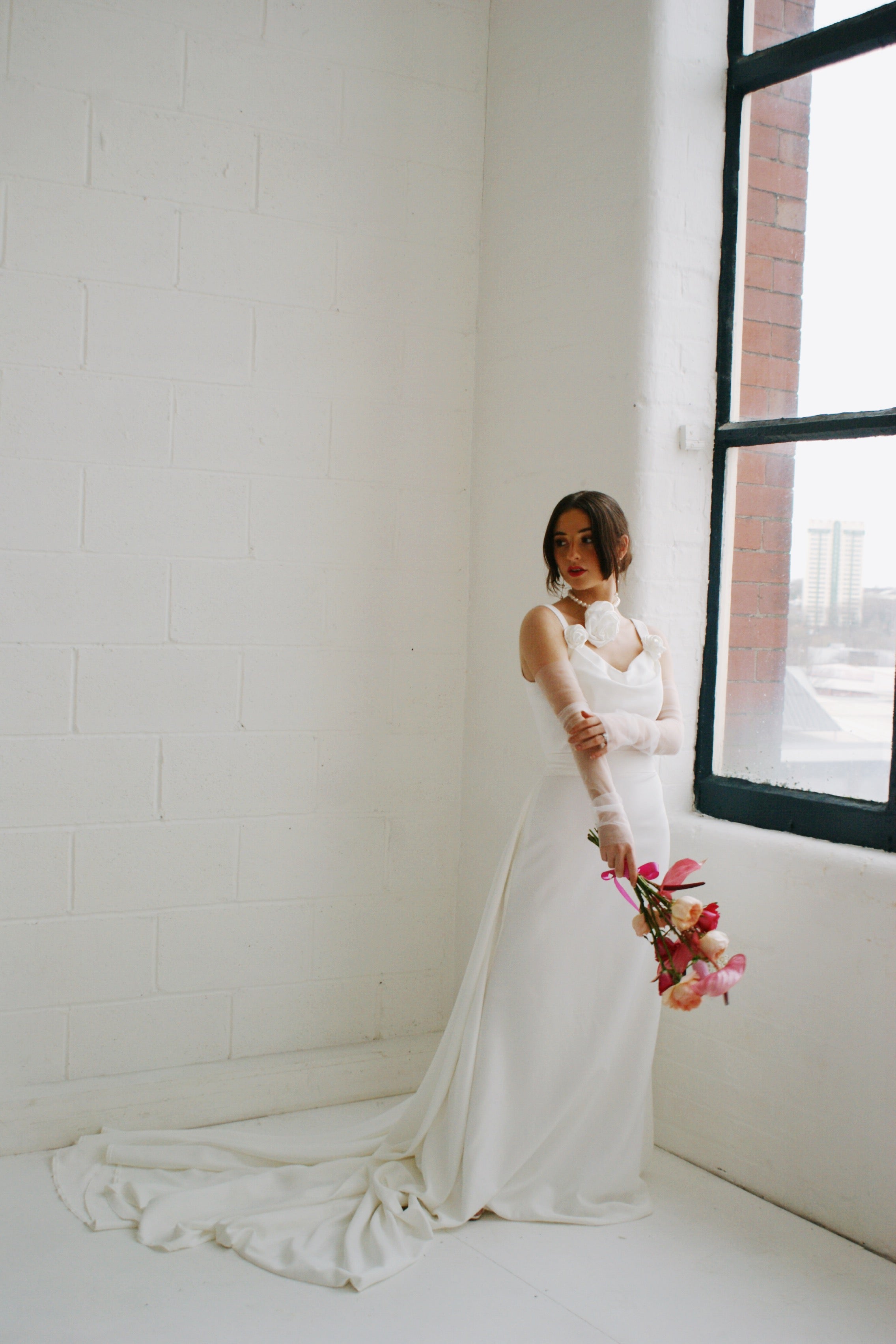 Rosa Crepe Bridal Gown - Velo Bianco