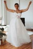 Boho A-line wedding dress