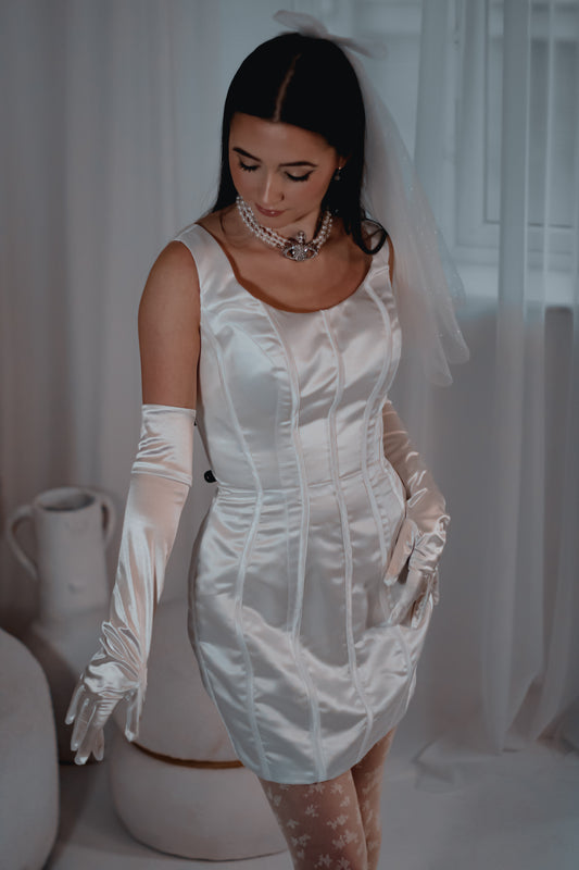 Try at Home - Kylie Mini Satin Wedding Dress