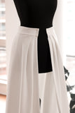 Luxury Detachable Crepe Overskirt - Velo Bianco