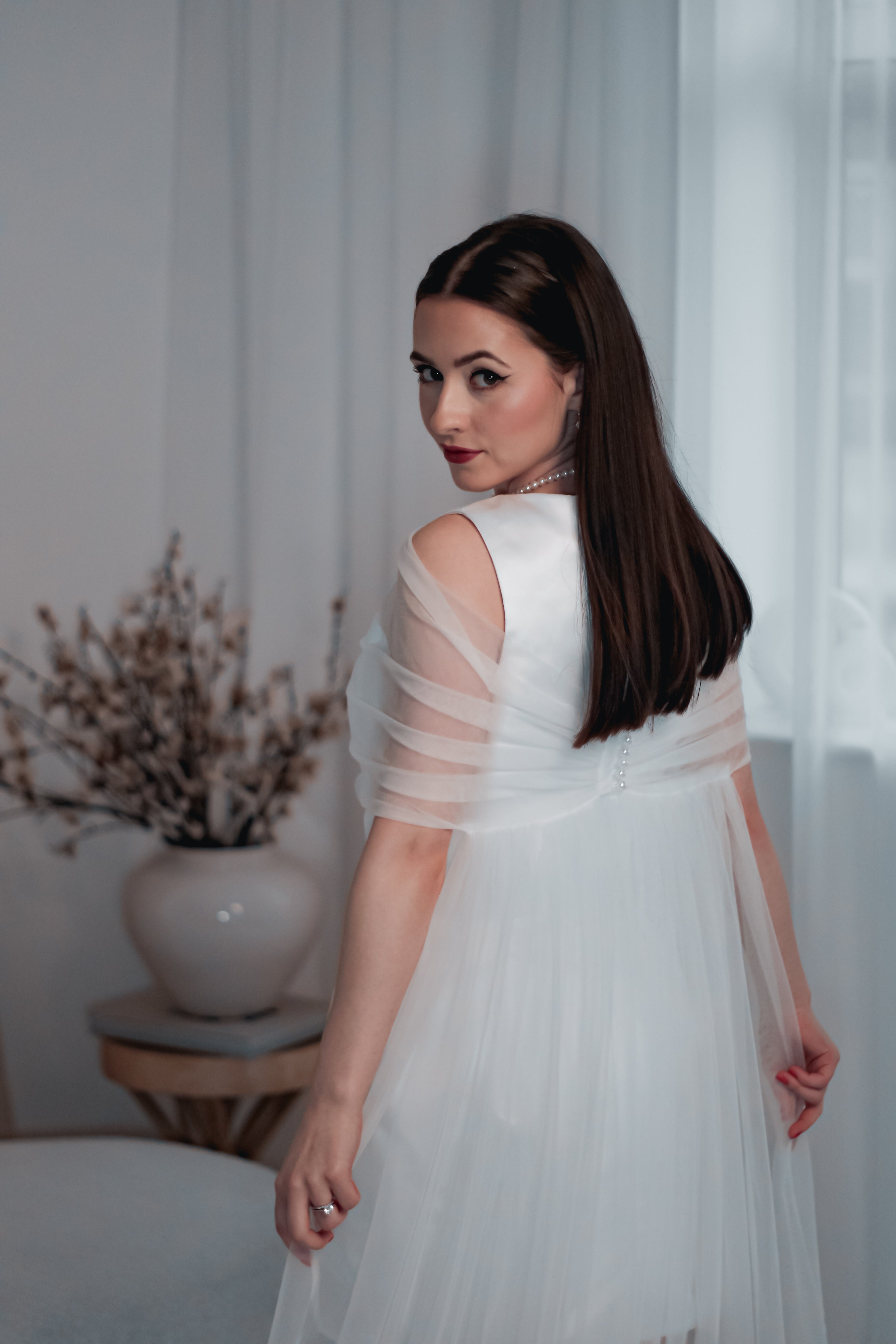 Bridal Tulle Cape