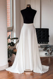 Detachable Crepe Bridal Overskirt - Velo Bianco