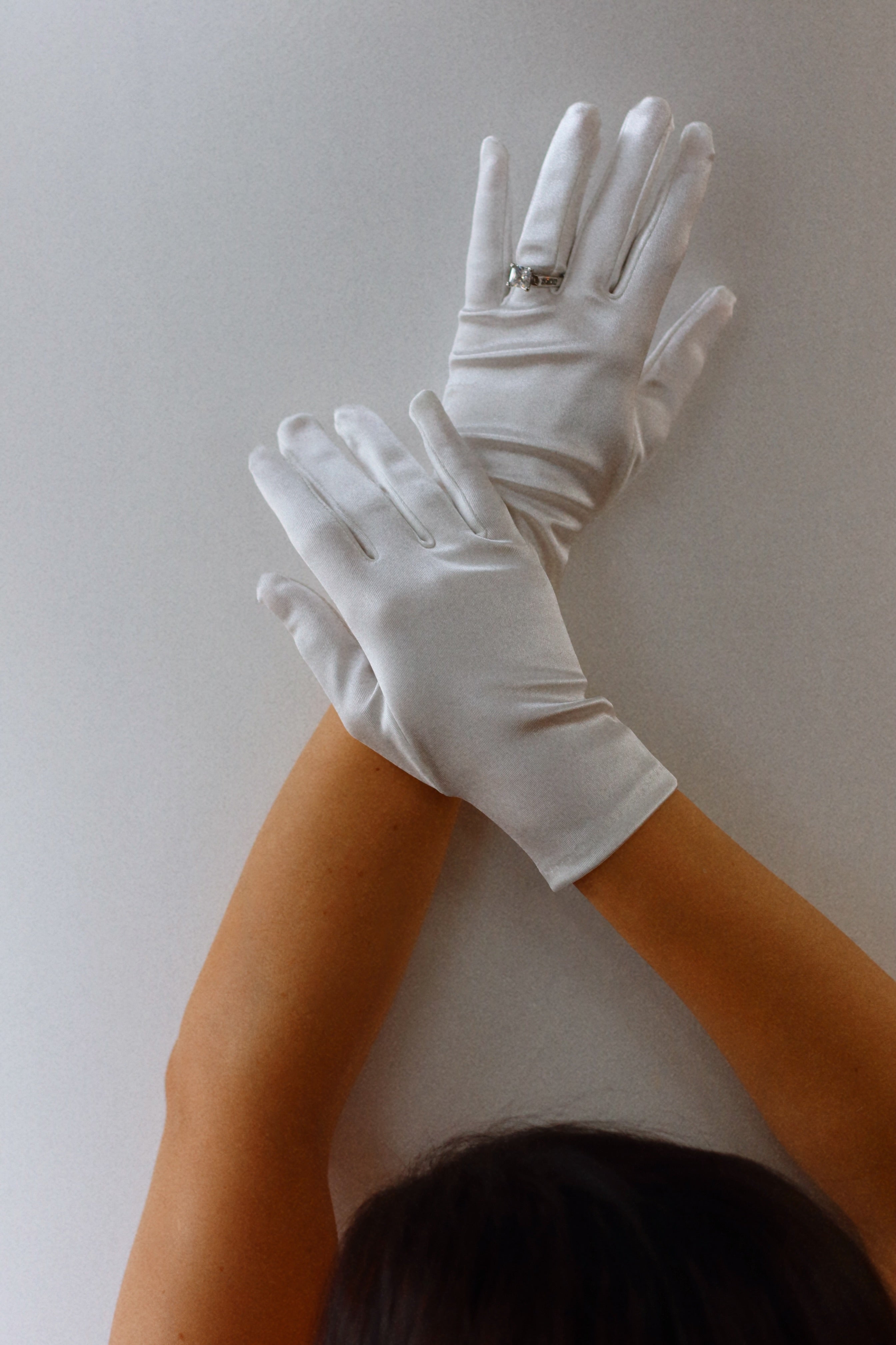 Plain Satin Bridal Gloves