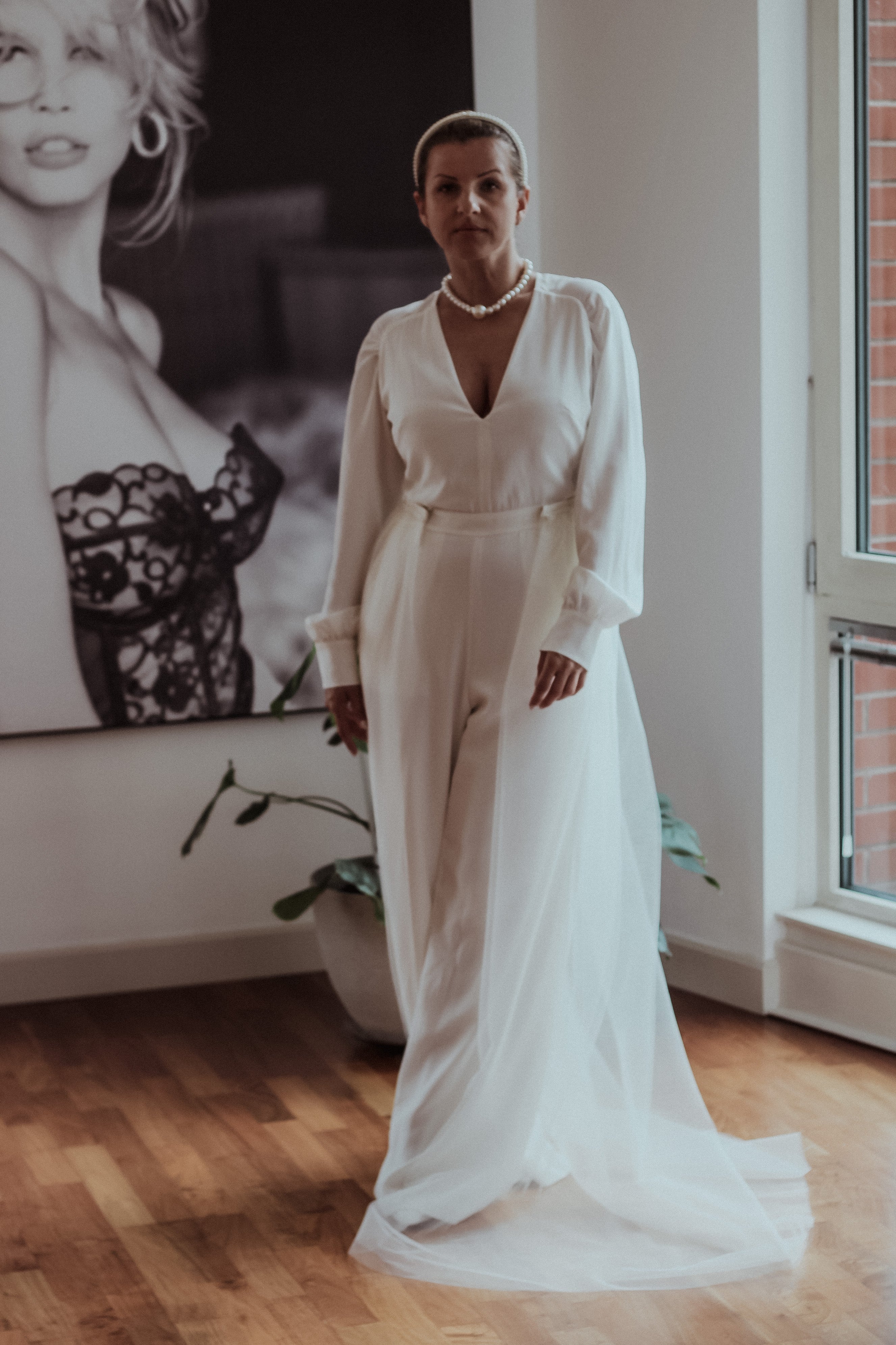 Detachable Bridal Train - Velo Bianco