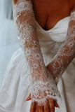 Luxury Detachable Lace Wedding Sleeves with Sequins