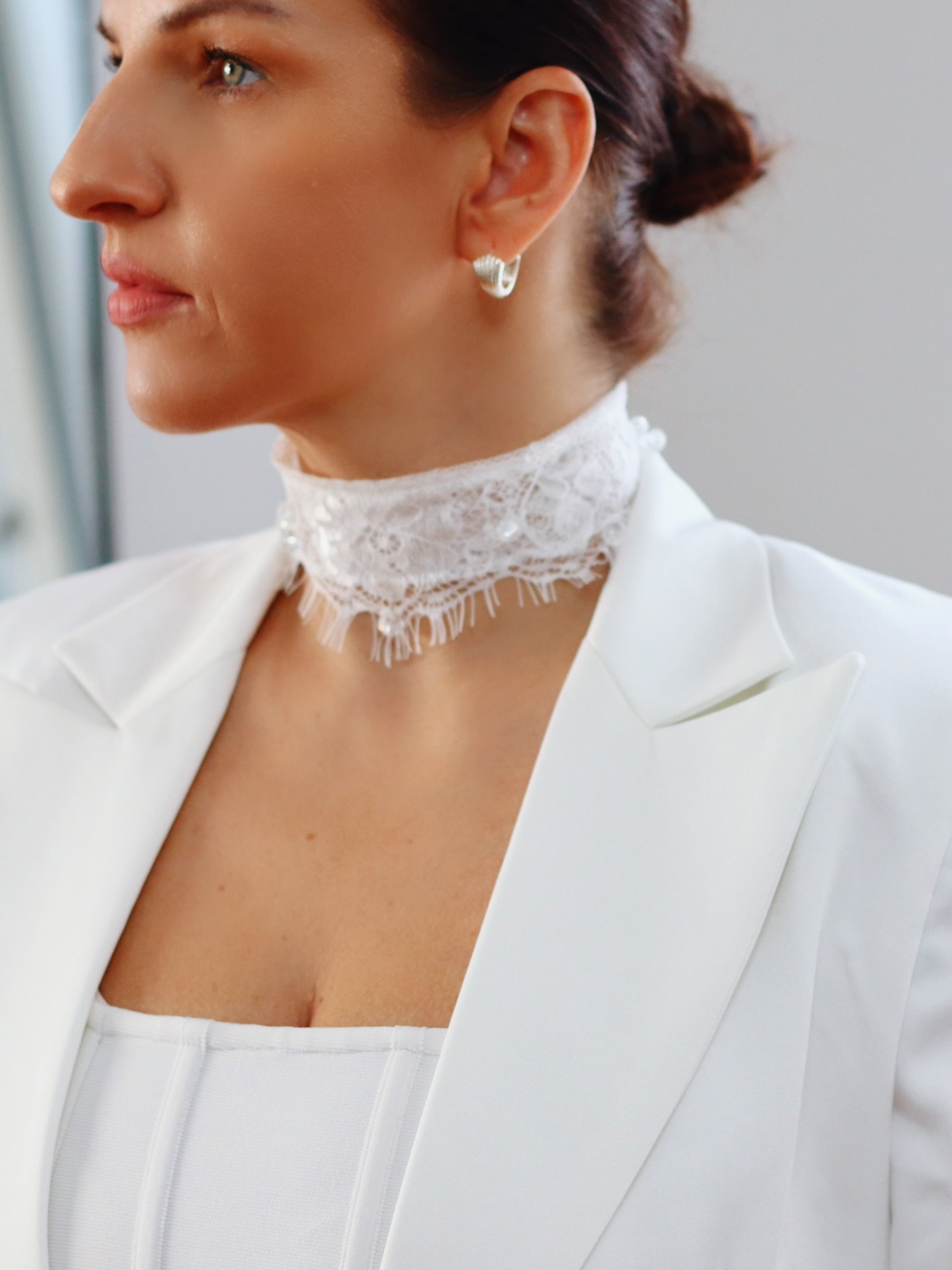 Lace Sparkly Bridal Choker