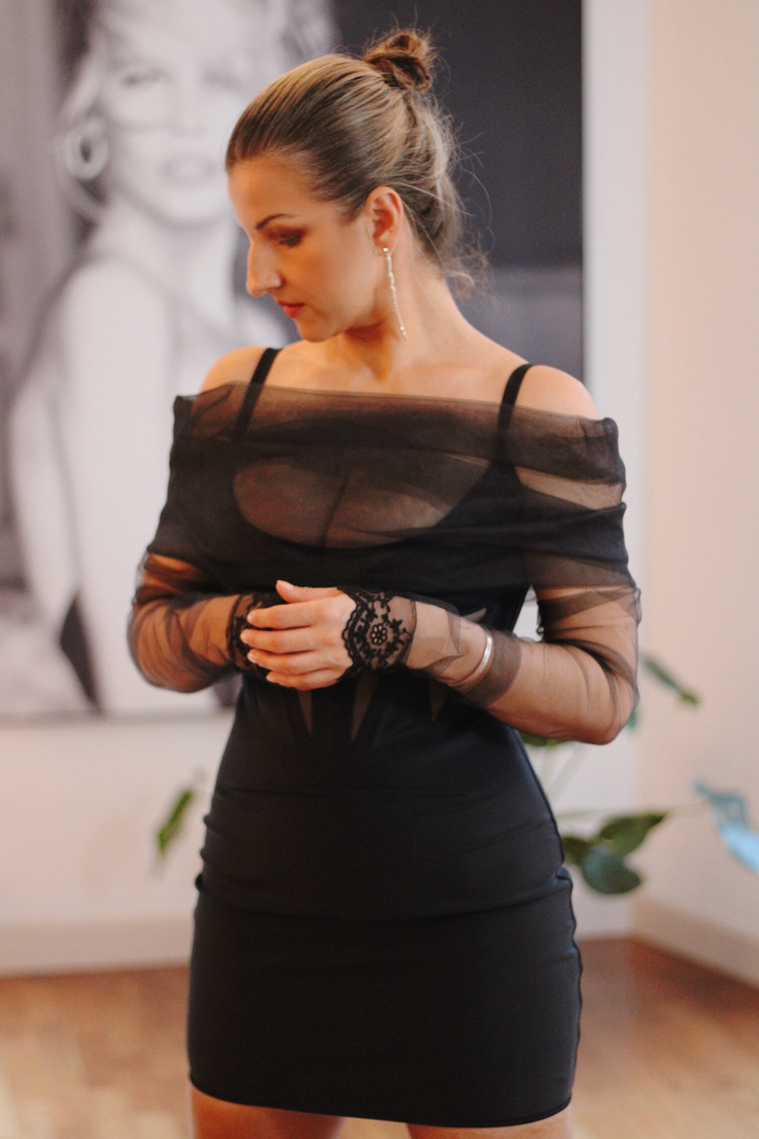 Off-the-shoulder bridal shawl - Velo Bianco