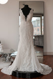 Sample - Klara Fit & Flare Bridal Gown in Cream - Velo Bianco
