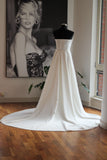 Luxury Detachable Crepe Bridal Train - Velo Bianco