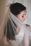 Sparkly Short Wedding Veil