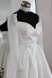 Luxury Detachable Lace Wedding Sleeves with Sequins