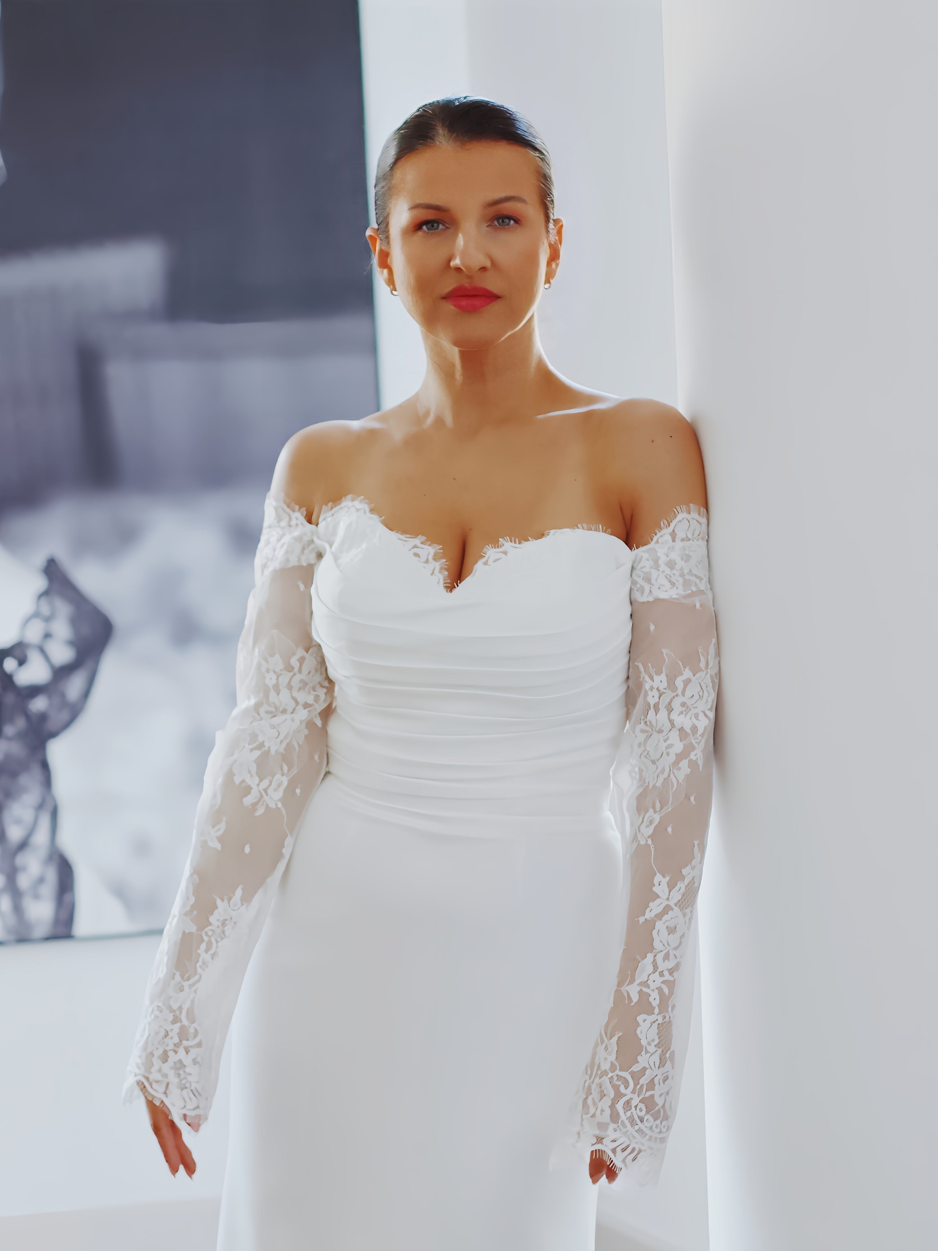 May ~ Elegant Lace Detail Wedding Dress
