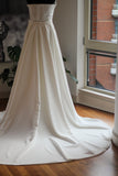 Luxury Detachable Crepe Bridal Train - Velo Bianco