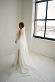 Cathedral Lace Trim Wedding Veil - Velo Bianco