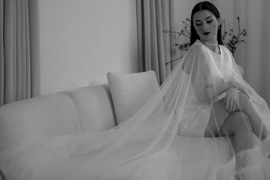 Ruffled Bridal Cape