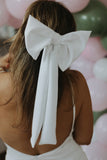 Crepe Hair Bow - Velo Bianco