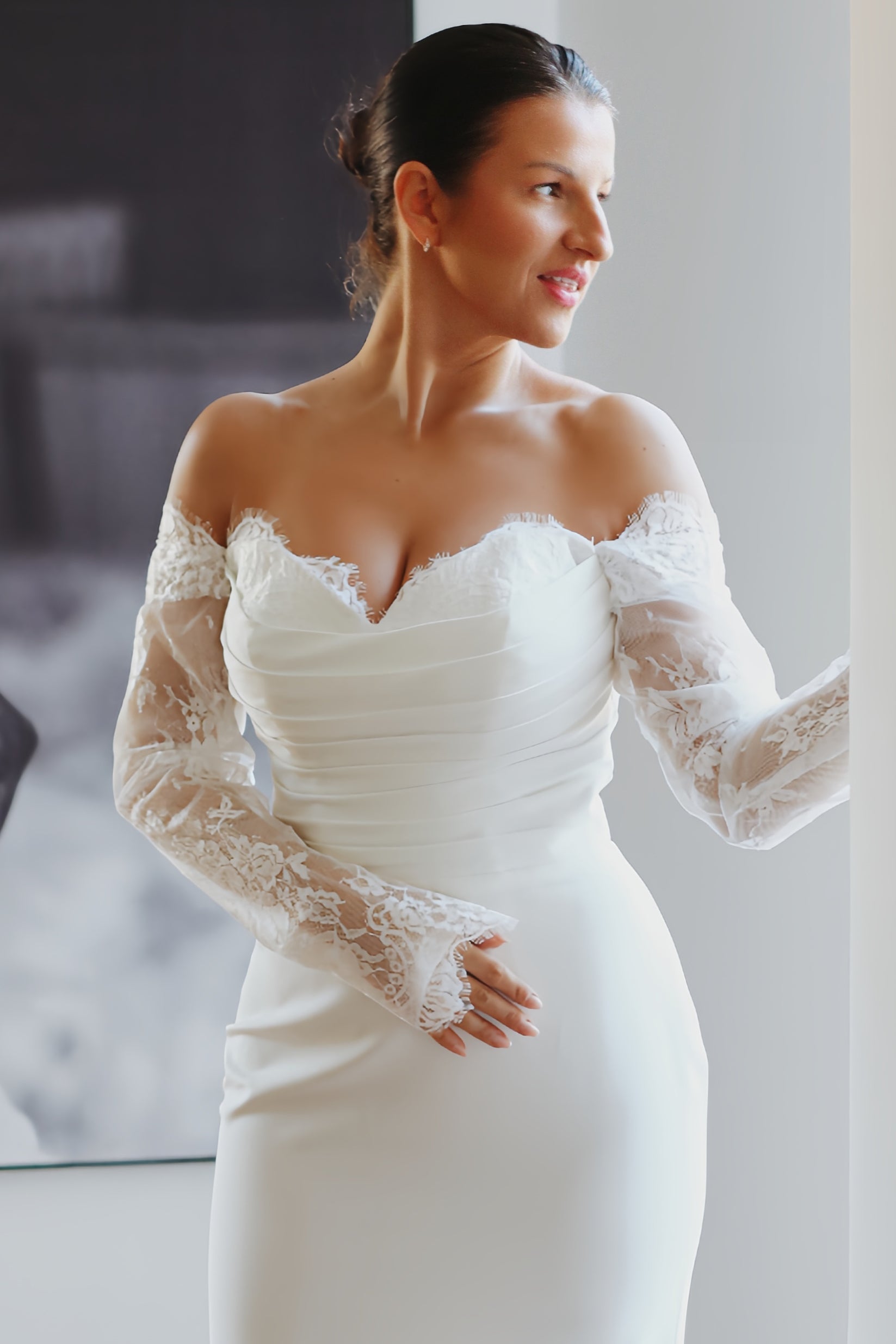 May ~ Elegant Lace Detail Wedding Dress