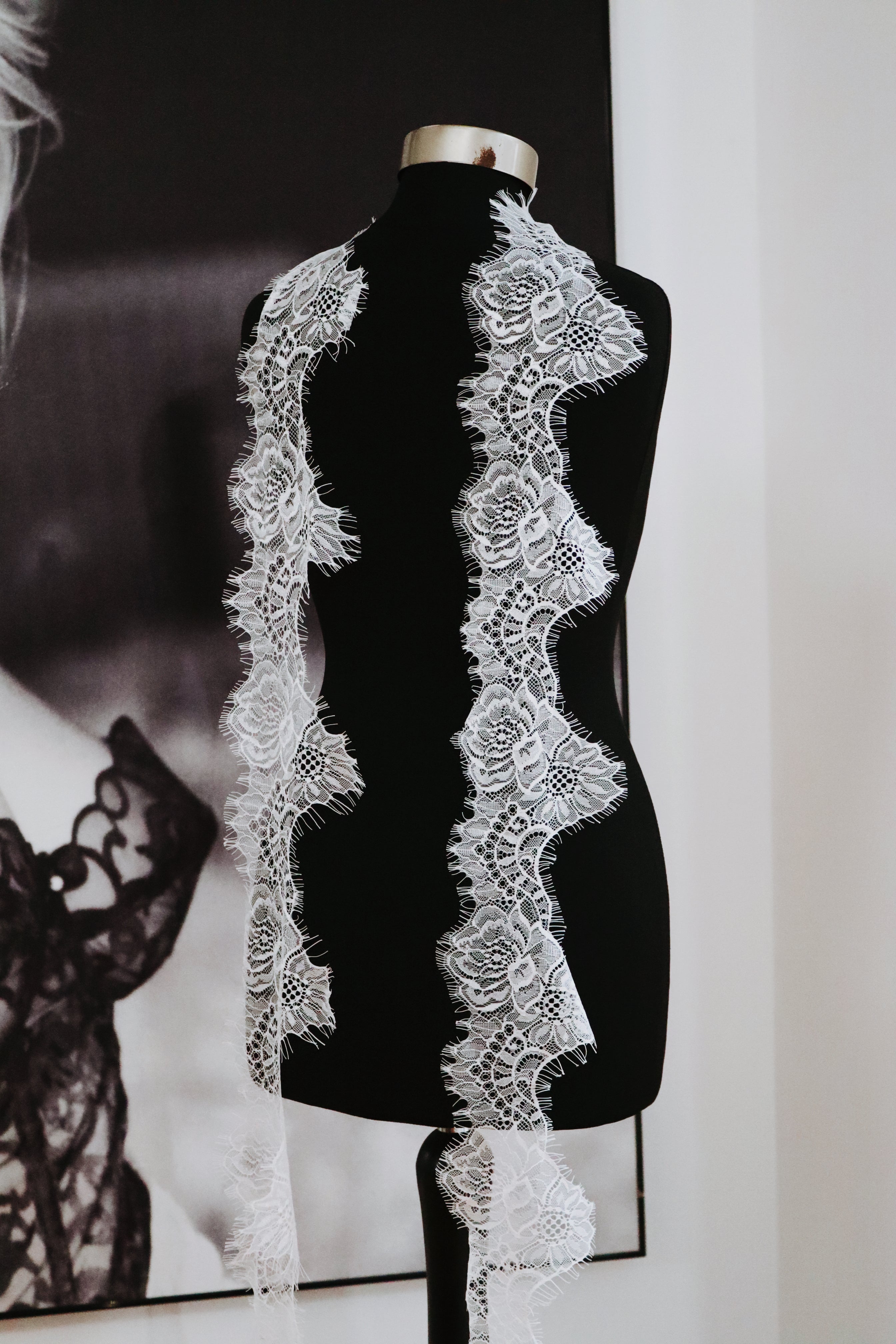 Delicate Lace Bridal Scarf