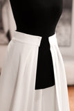 Luxury Detachable Crepe Overskirt - Velo Bianco