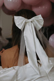 Michaela Satin Bow - Velo Bianco