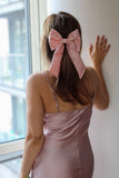 Luxury Blush Hair Bow - Velo Bianco