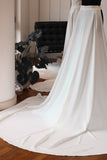 Luxury Crepe Wedding Train - Velo Bianco