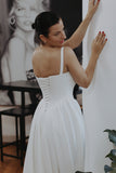 Introducing Hope - a newest addition to our luxury crepe wedding dress collection.  Basque waist wedding dresses are leading the bridal fashion trends this year, with their signature V-shaped waistline captivating brides everywhere. Our luxury crepe basque waist bridal gown beautifully blends timeless charm with contemporary elegance, designed to make any bride feel exquisite. Crafted from premium crepe fabric, this gown offers a smooth, graceful drape that complements its striking silhouette.