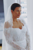 Luxury Detachable Lace Wedding Sleeves with Sequins