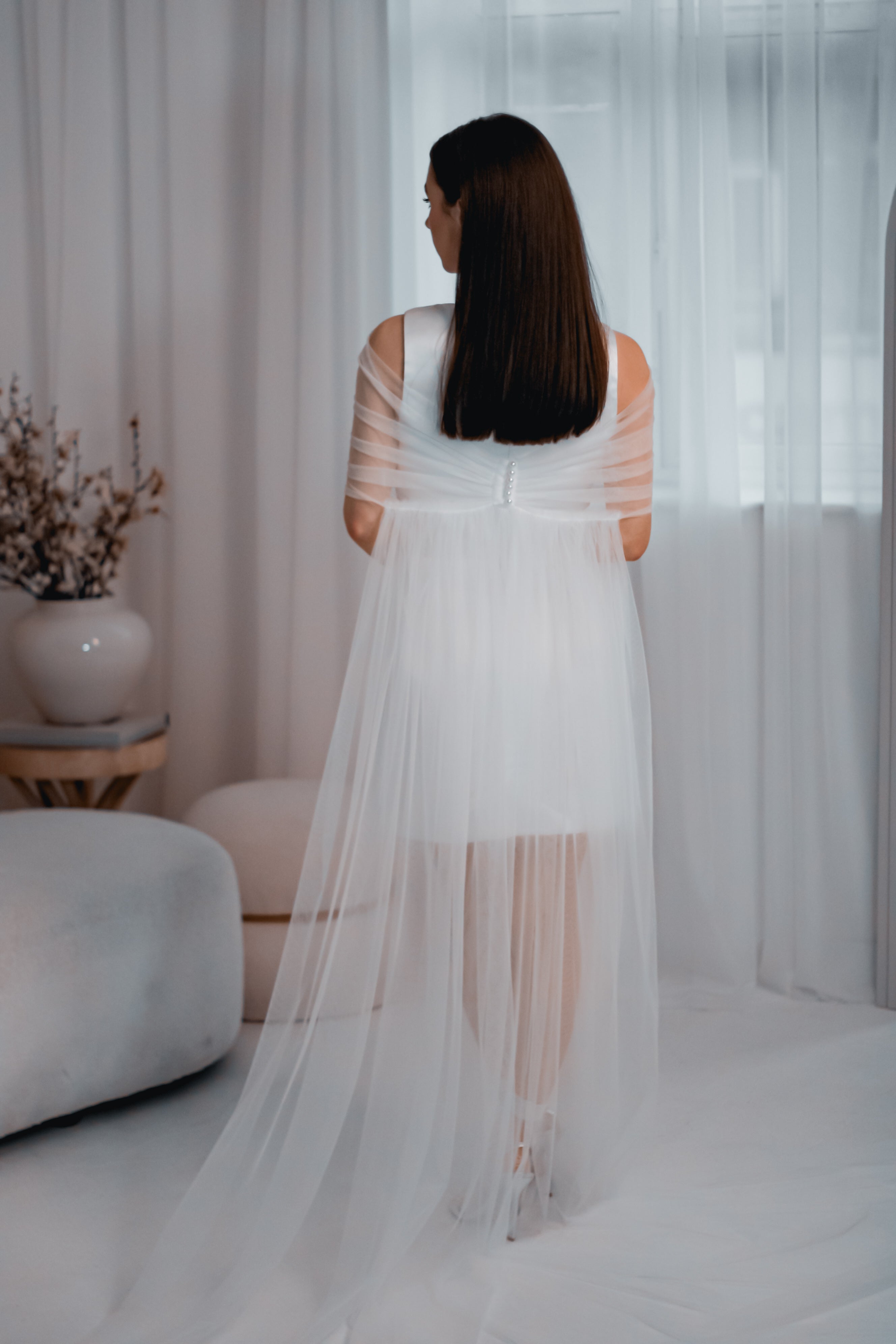 Bridal Tulle Cape