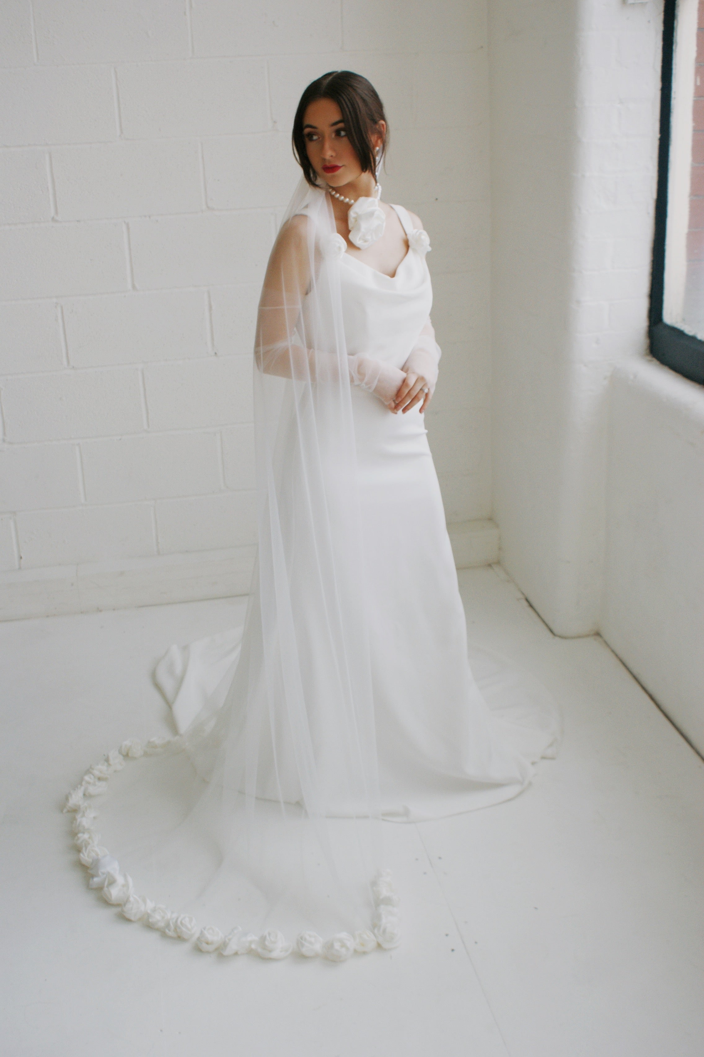 Rosa Crepe Bridal Gown - Velo Bianco