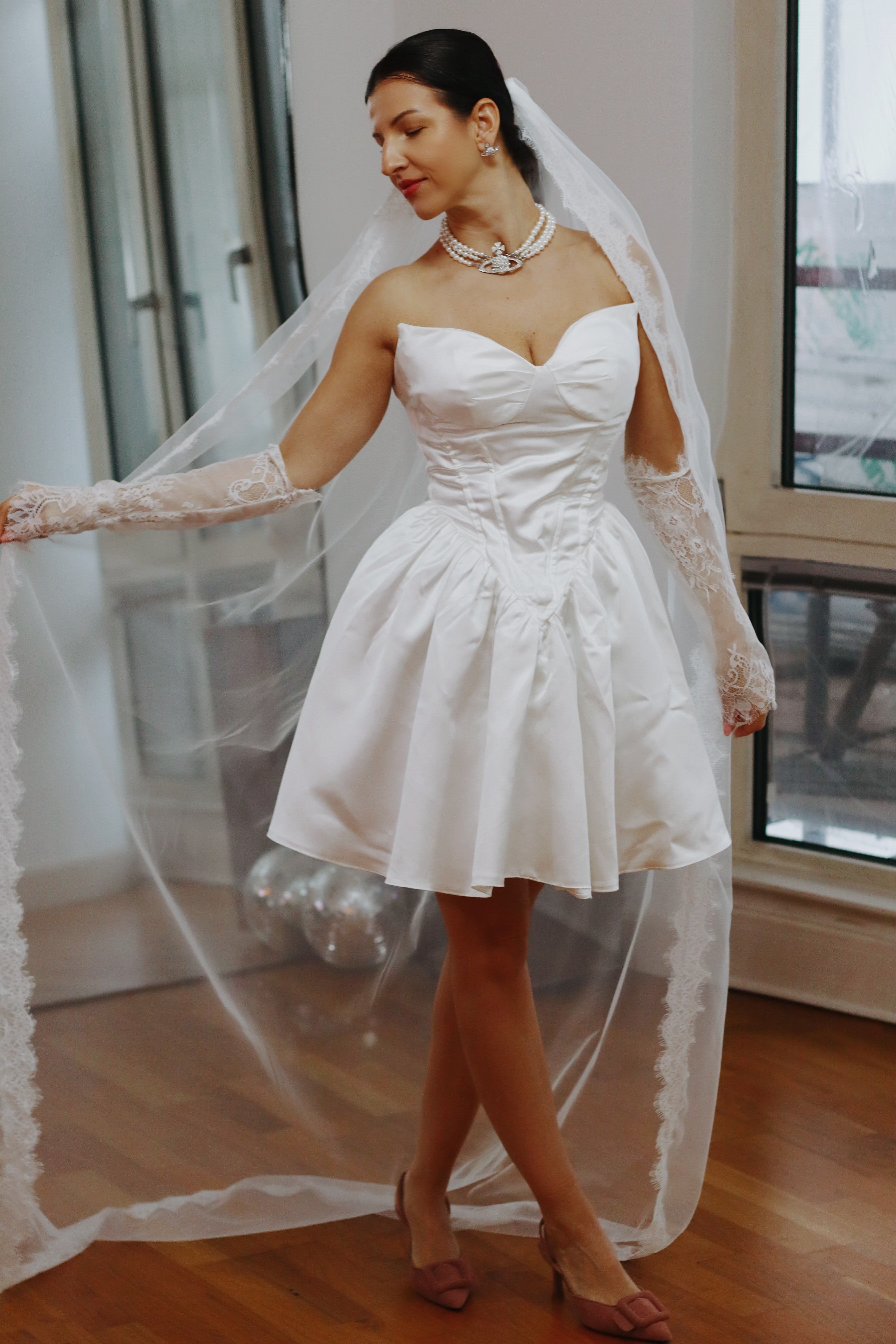 Bridal Veil with Lace Trim