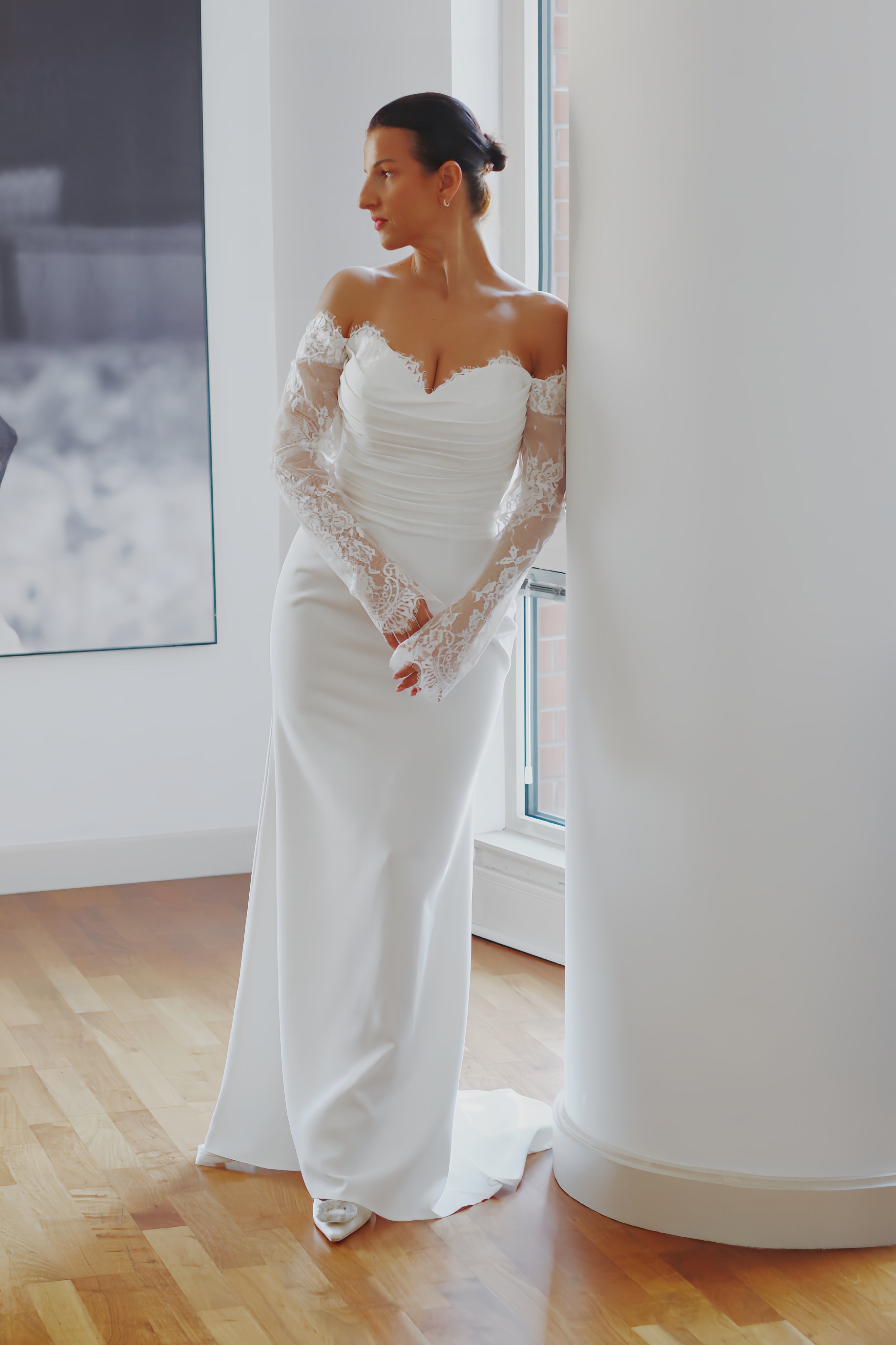 May ~ Elegant Lace Detail Wedding Dress