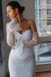 French Lace Frilly Bridal Sleeves