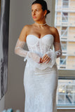 French Lace Frilly Bridal Sleeves