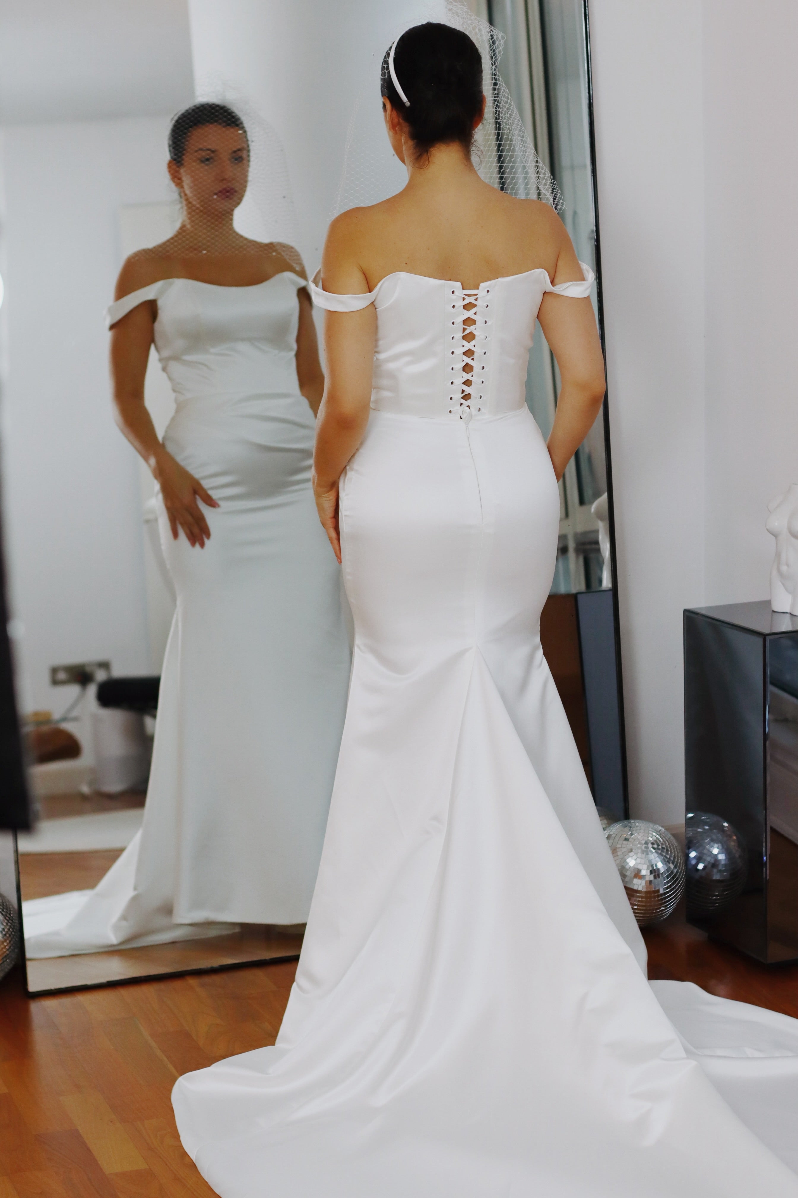 Bridget ~ Satin Corset Bridal Dress