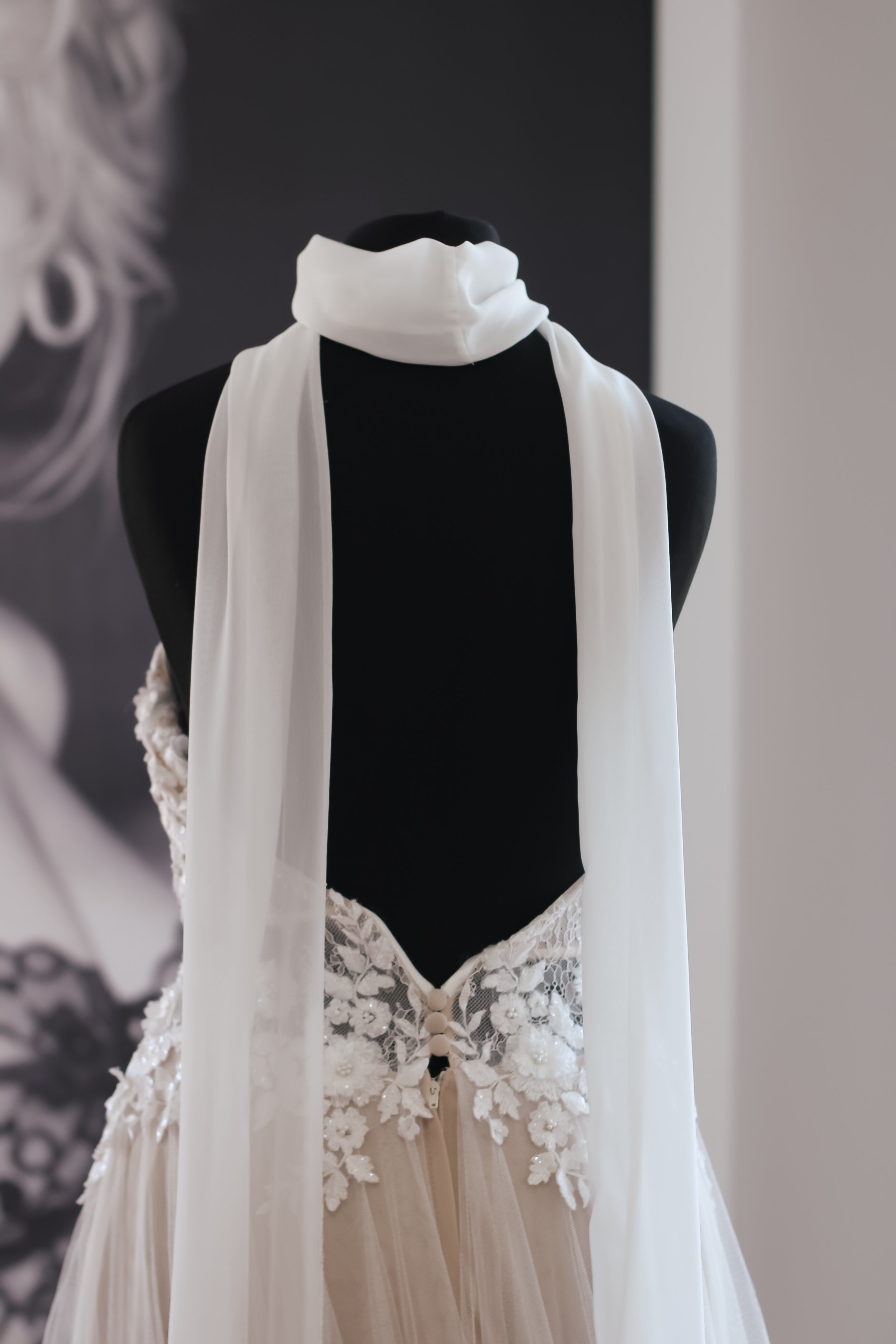 Luxury Chiffon Bridal Scarf