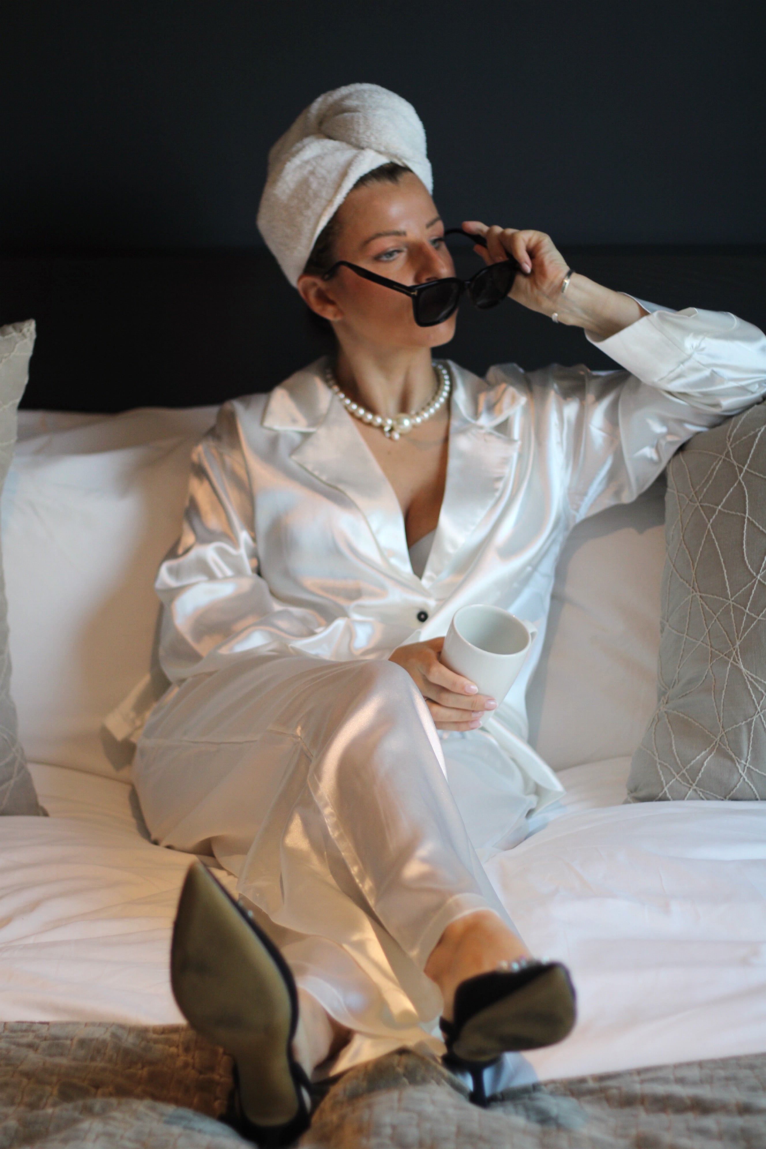 White Bridal Pyjamas Set - Velo Bianco