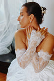 Luxury Detachable Lace Wedding Sleeves with Sequins