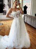 Custom hand beaded wedding dress