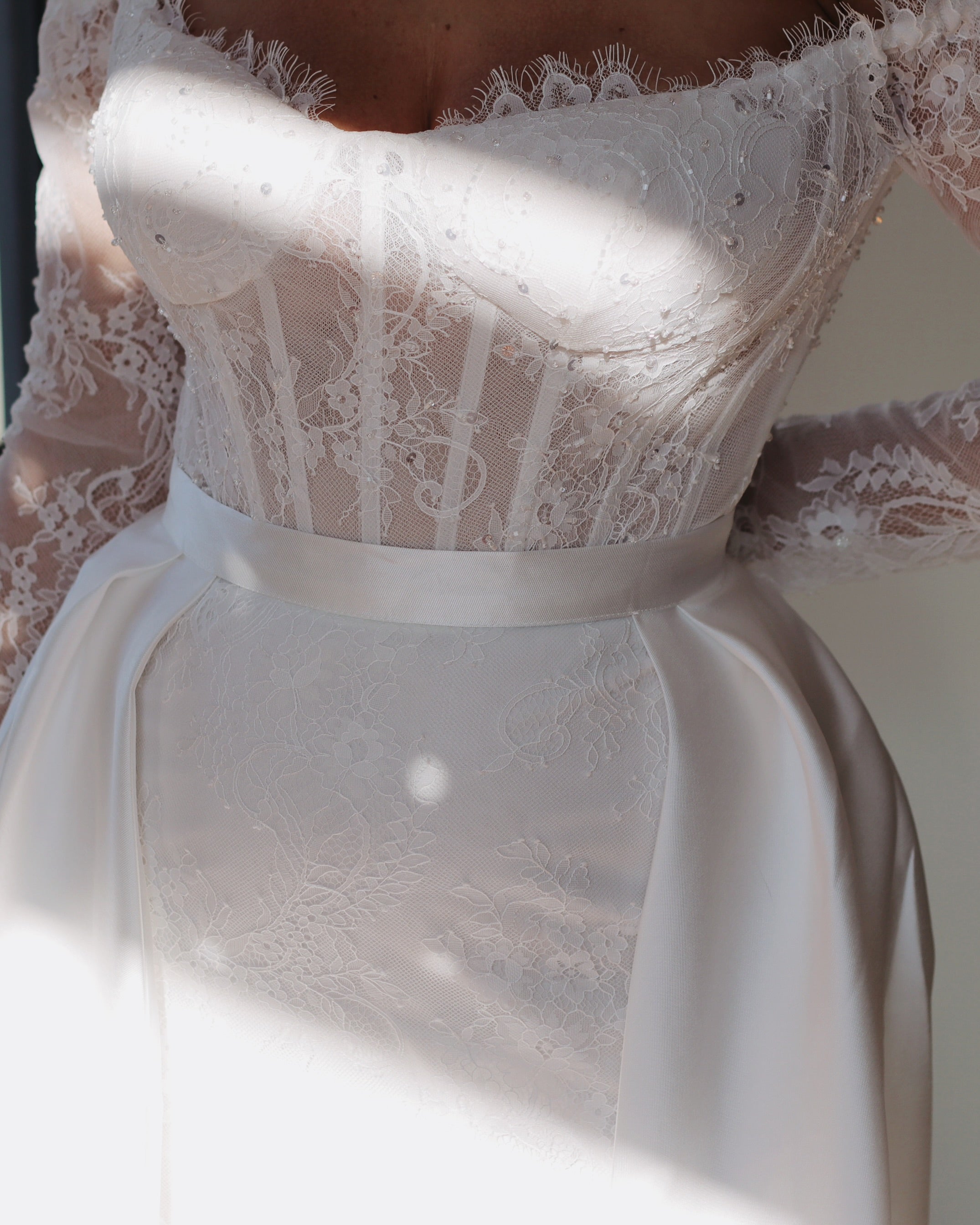 Luxury Bridal Mikado Overskirt