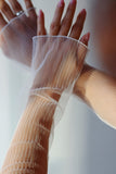 Pleated Organza Wedding Sleeves