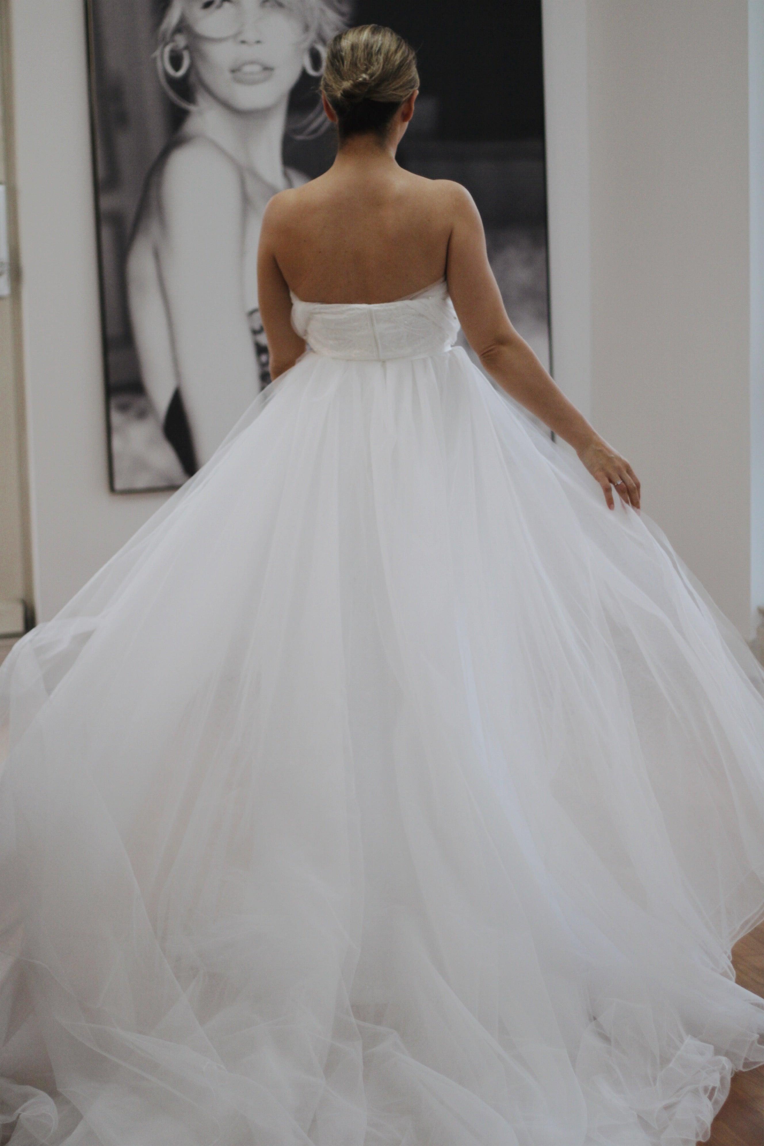 Detachable Bridal Tulle Overskirt - Velo Bianco
