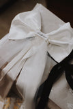 Michaela Satin Bow - Velo Bianco