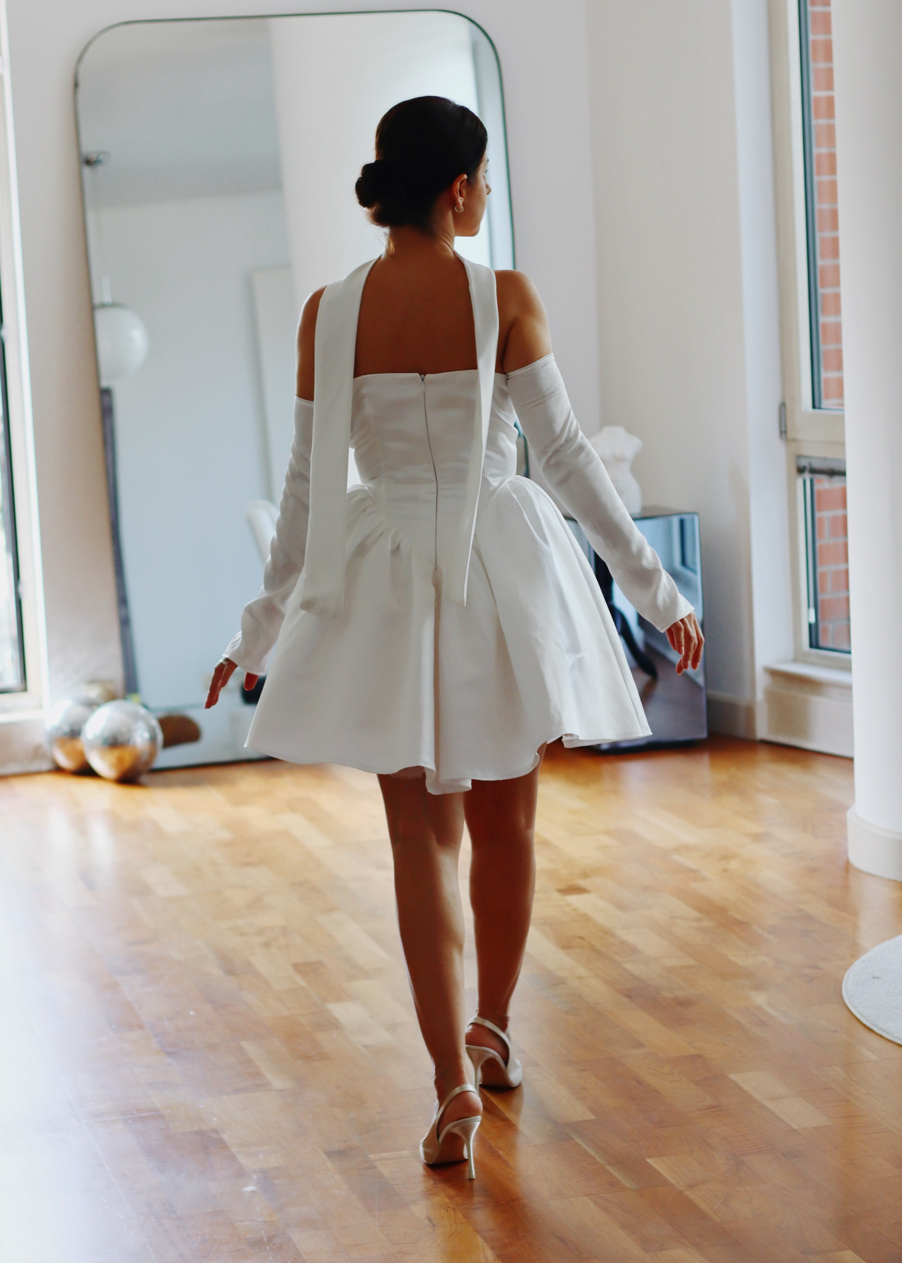 Luxury Jacquard Satin Wedding Sleeves
