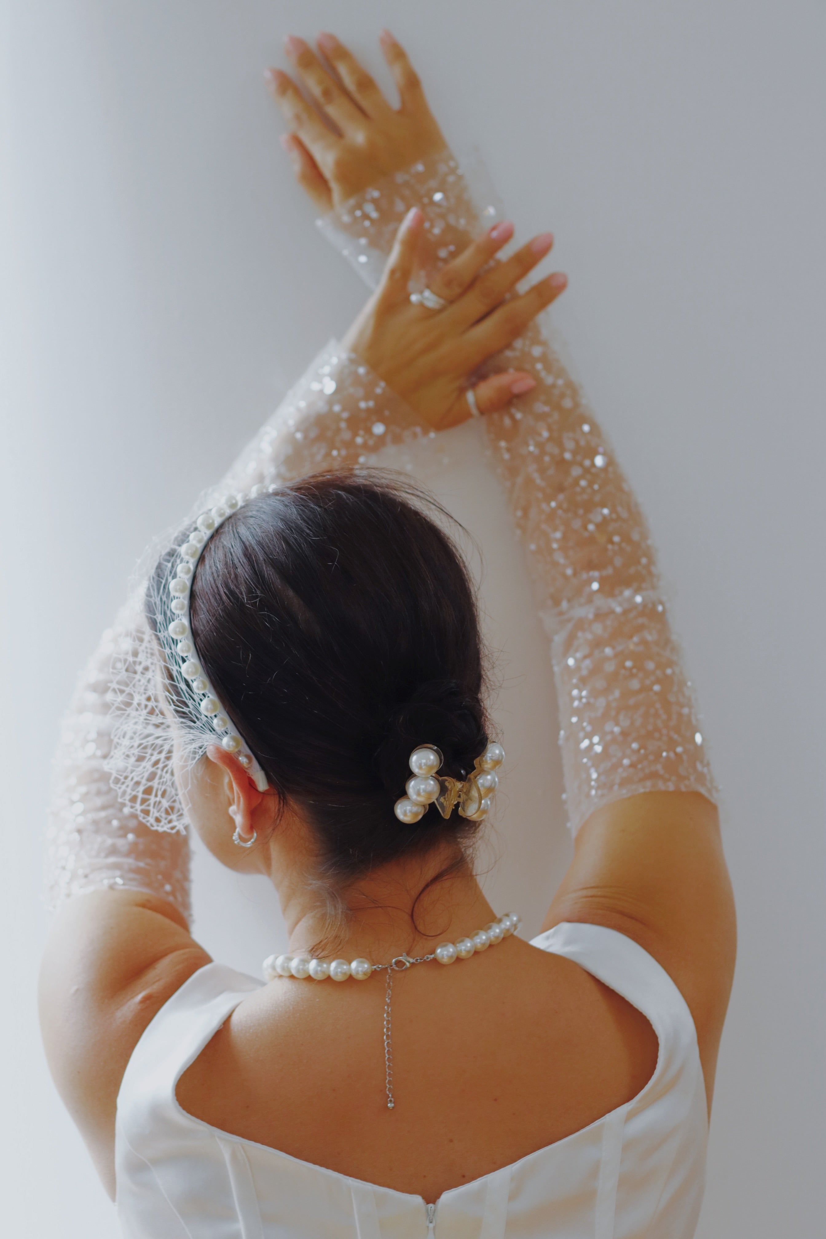 Luxury Sequin Appliqué Wedding Sleeves