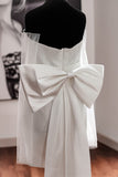 Strapless Mini Wedding Dress - Velo Bianco