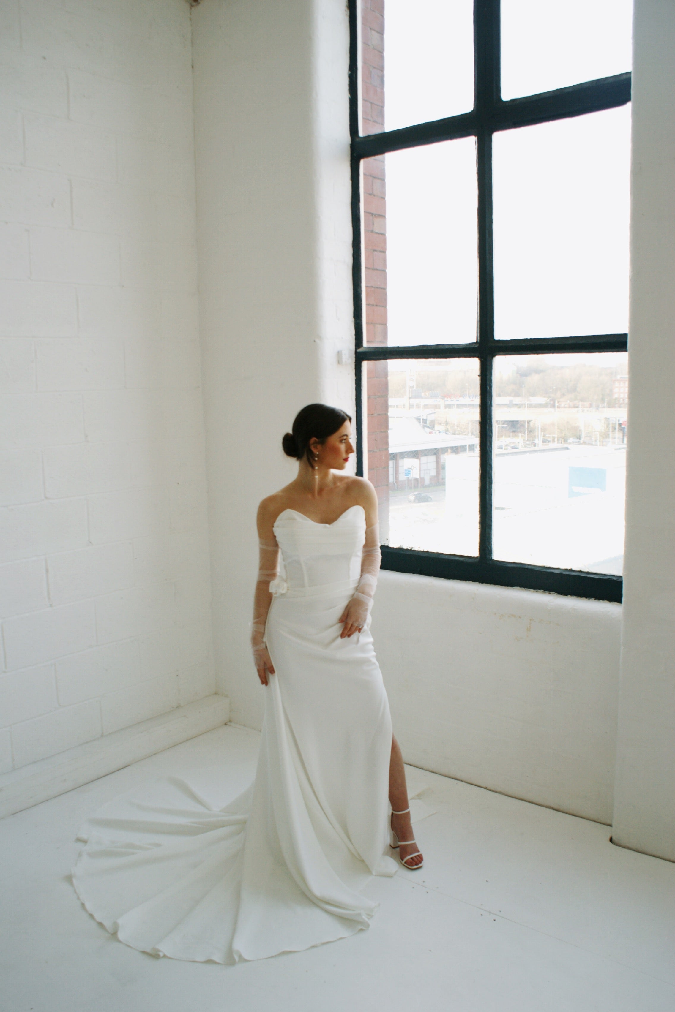 Rose Crepe Bridal Gown - Velo Bianco