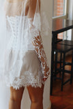 Sheer Tulle Wedding Cape with Lace Embroidery & Beading