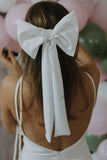 Crepe Hair Bow - Velo Bianco
